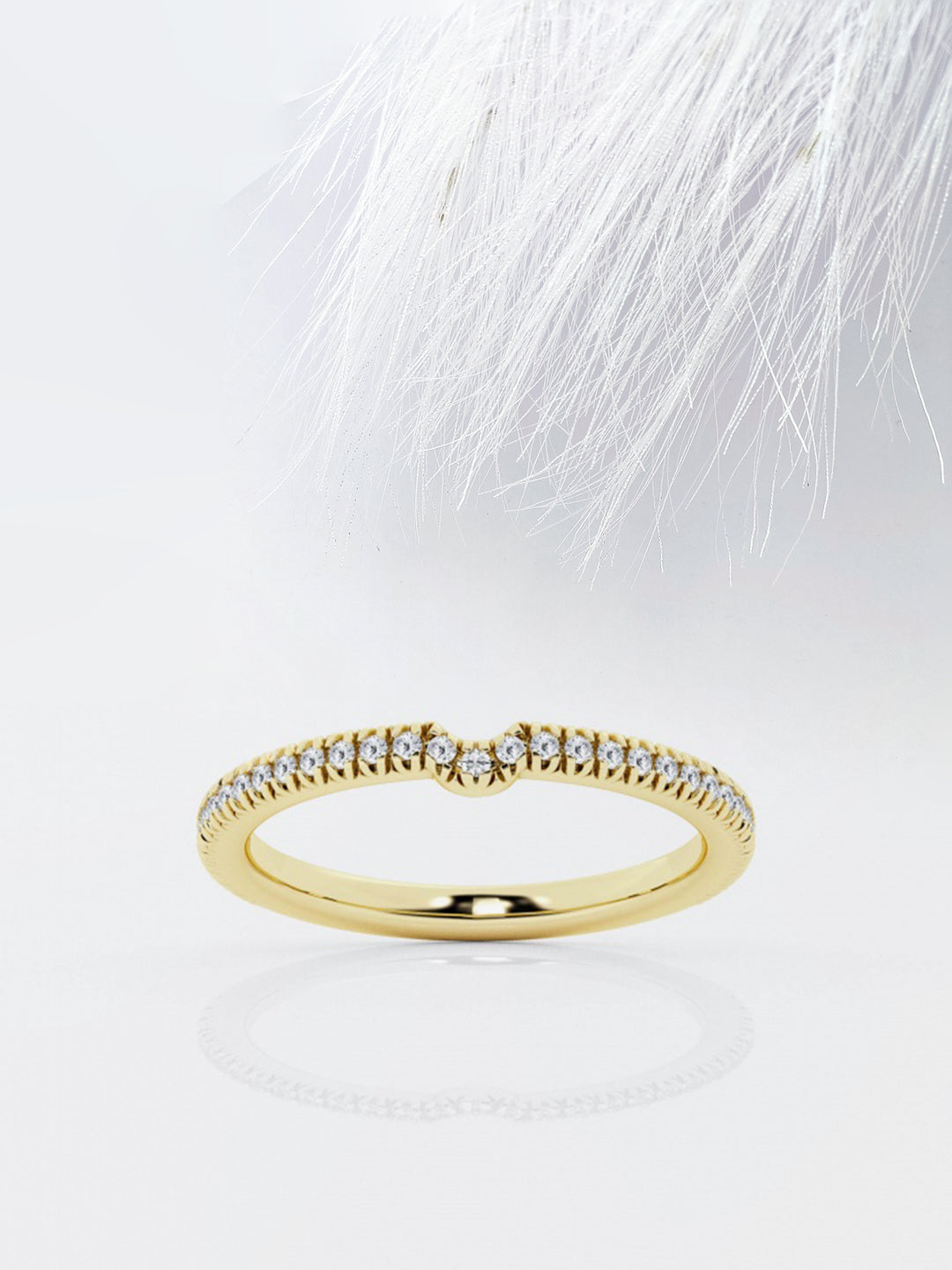 Round FG - VS2 Lab Grown Diamond French Pave Stacking Band - Doozy Diamonds