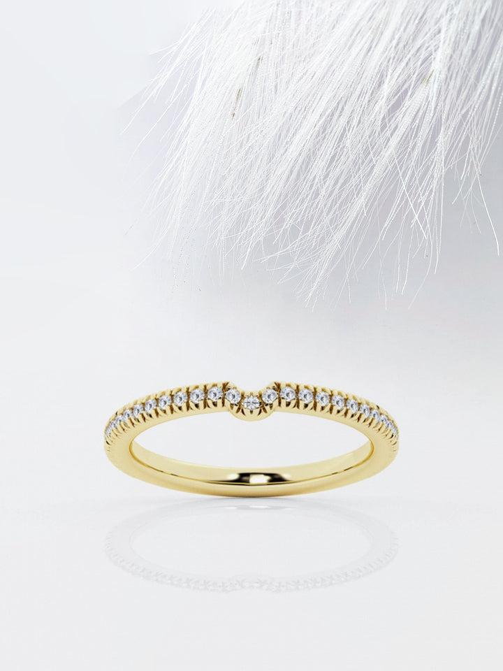 Round FG - VS2 Lab Grown Diamond French Pave Stacking Band - Doozy Diamonds