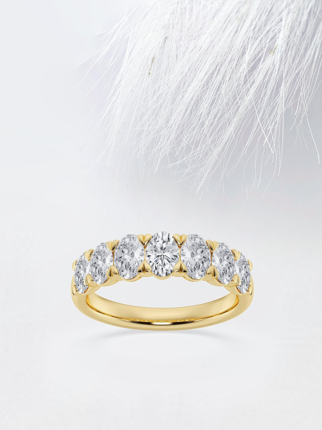 Oval FG - VS2 Lab Grown Diamond Seven Stone Wedding Band - Doozy Diamonds