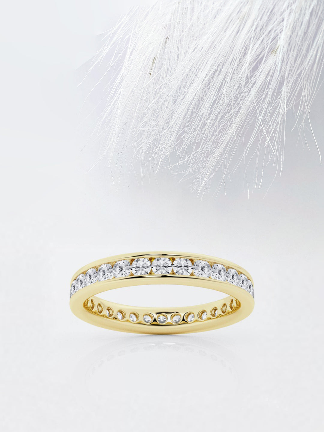 Round FG - VS2 Lab Grown Diamond Channel Set Wedding Band - Doozy Diamonds
