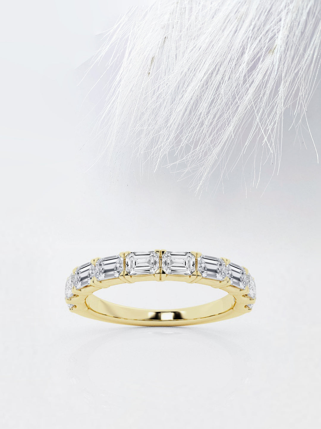 Emerald FG - VS2 Lab Grown Diamond East To West Eternity Band For Women - Doozy Diamonds