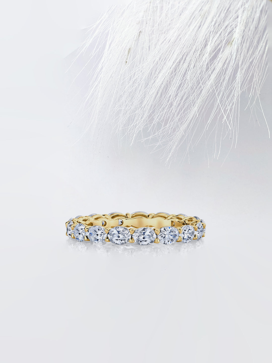 Oval FG - VS1 Lab Grown Diamond Full Eternity Wedding Band - Doozy Diamonds