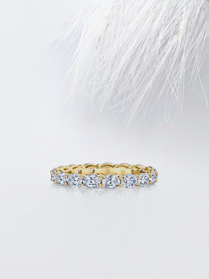 Oval FG - VS1 Lab Grown Diamond Full Eternity Wedding Band - Doozy Diamonds