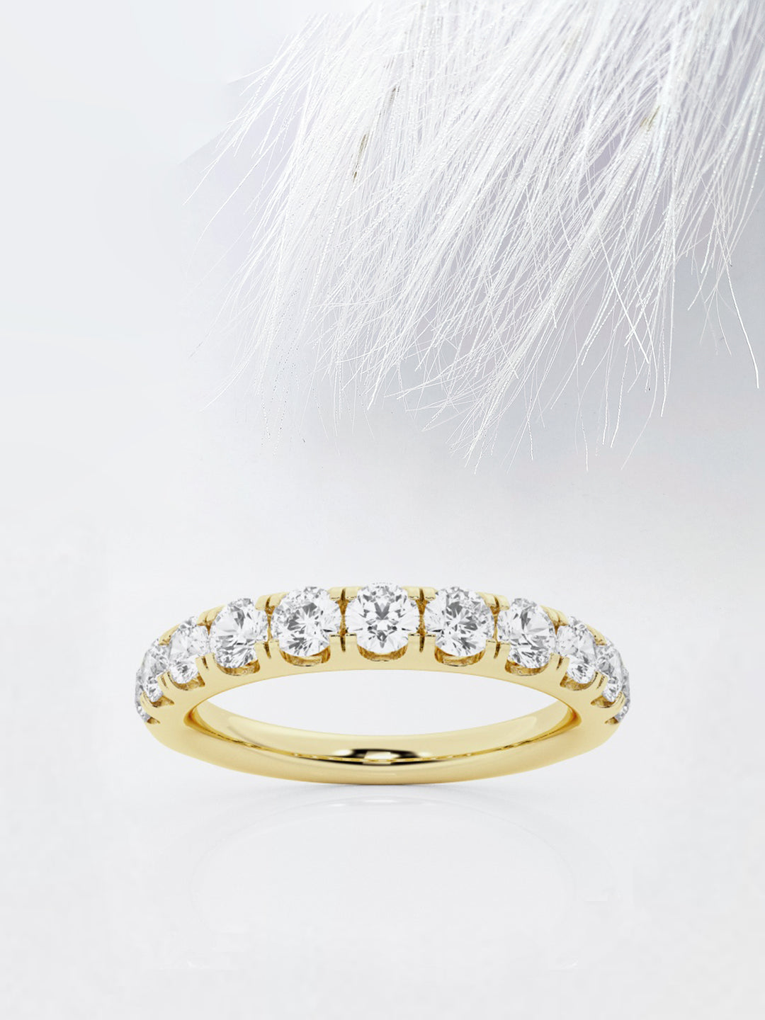 Round FG - VS2 Lab Grown Diamond Half Eternity Wedding Band - Doozy Diamonds