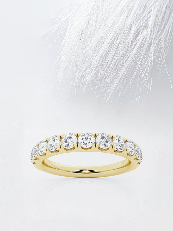 Round FG - VS2 Lab Grown Diamond Half Eternity Wedding Band - Doozy Diamonds
