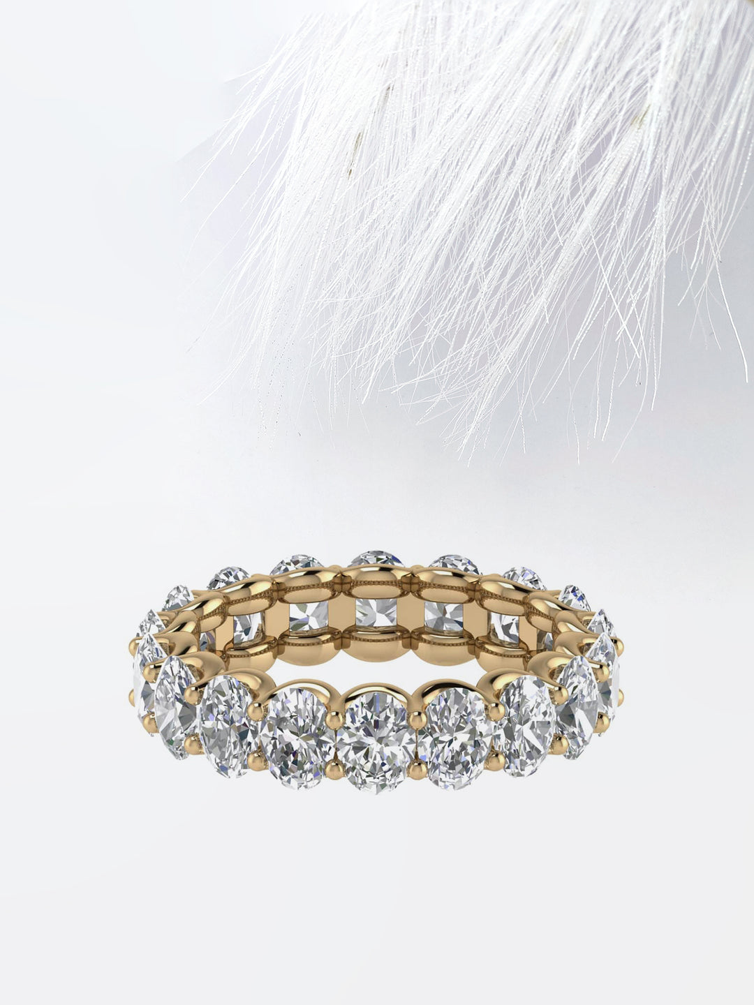 Oval GH - VVS Lab Grown Diamond Full Eternity Wedding Band - Doozy Diamonds