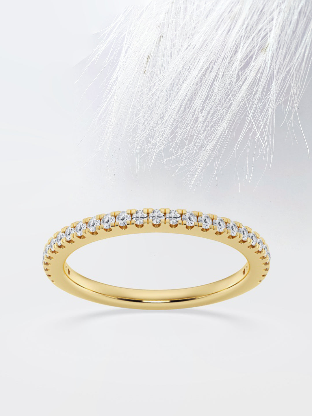 Round FG - VS2 Lab Grown Diamond French Claw Half Eternity Band - Doozy Diamonds
