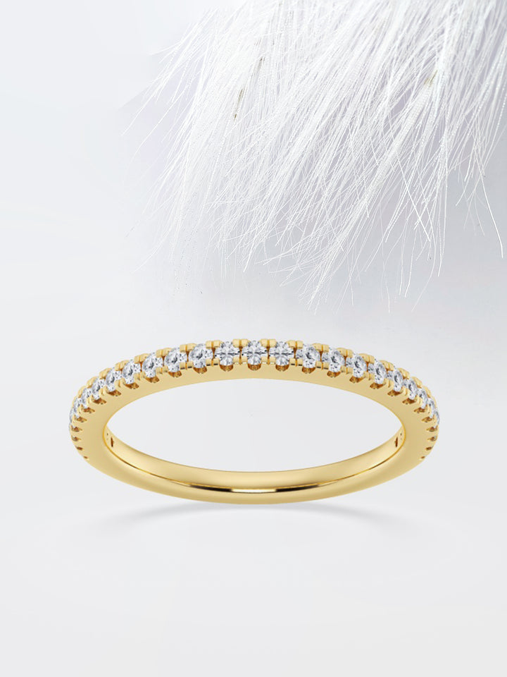 Round FG - VS2 Lab Grown Diamond French Claw Half Eternity Band - Doozy Diamonds