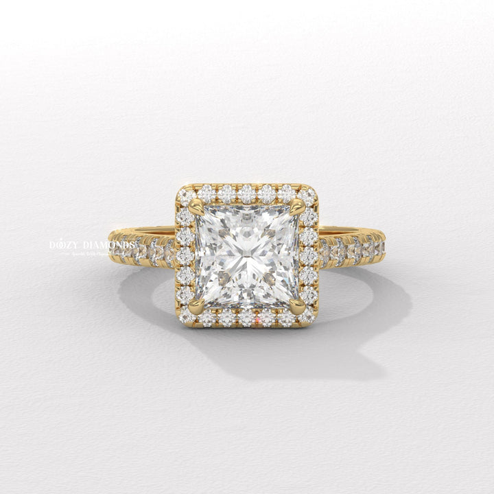 Shop princess pave lab grown diamond engagement ring
