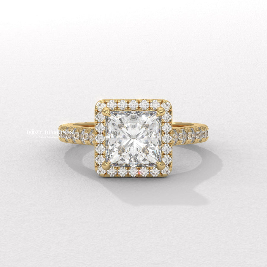 Shop princess pave lab grown diamond engagement ring