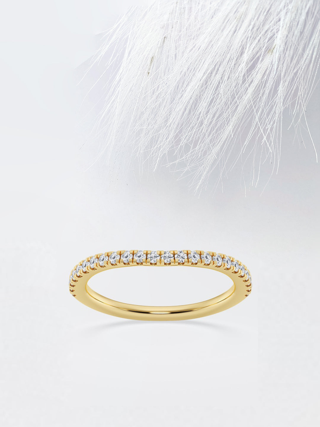 Round FG - VS2 Lab Grown Diamond Curved Eternity Band - Doozy Diamonds