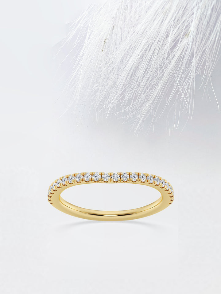 Round FG - VS2 Lab Grown Diamond Curved Eternity Band - Doozy Diamonds