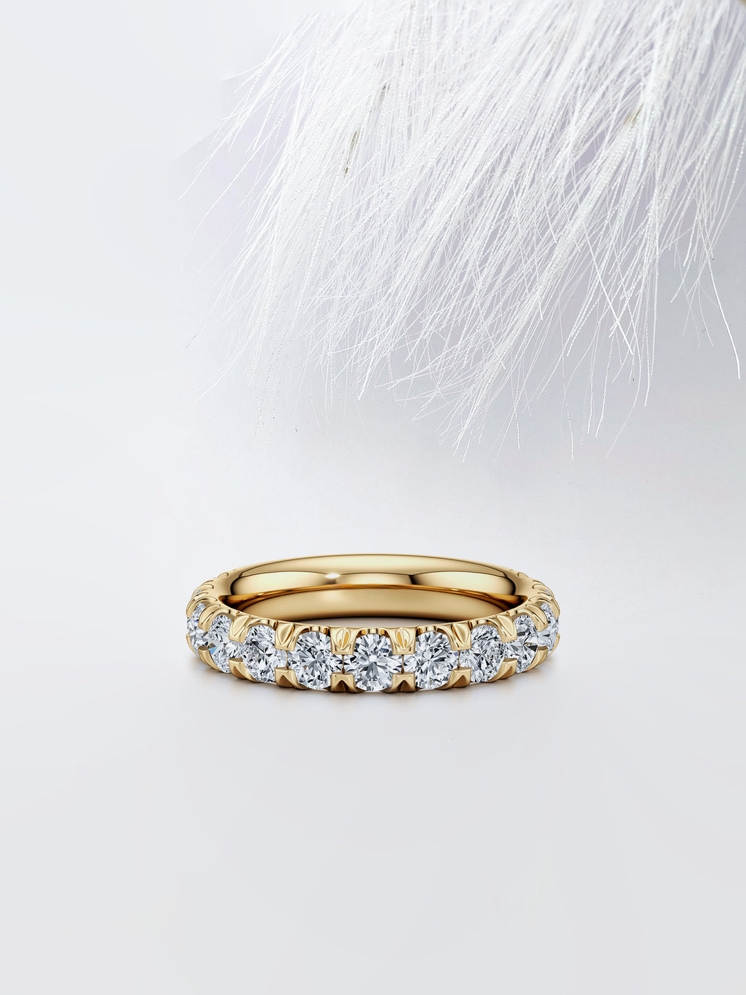 Round FG - VS1 Lab Grown Diamond Half Eternity Wedding Band - Doozy Diamonds
