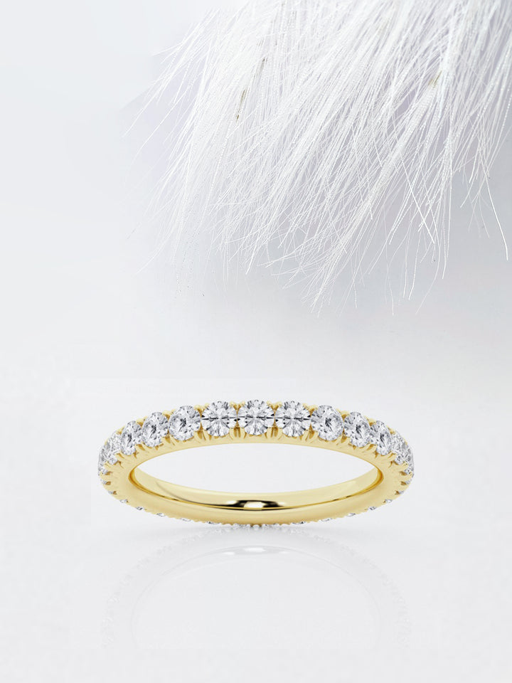 Round FG - VS2 Lab Grown Diamond Full Eternity Wedding Band - Doozy Diamonds