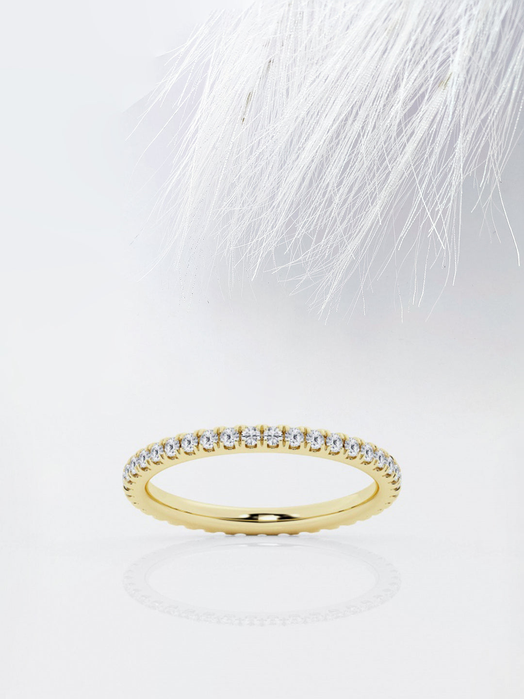 Round FG - VS2 Lab Grown Diamond Full Eternity Dainty Band - Doozy Diamonds