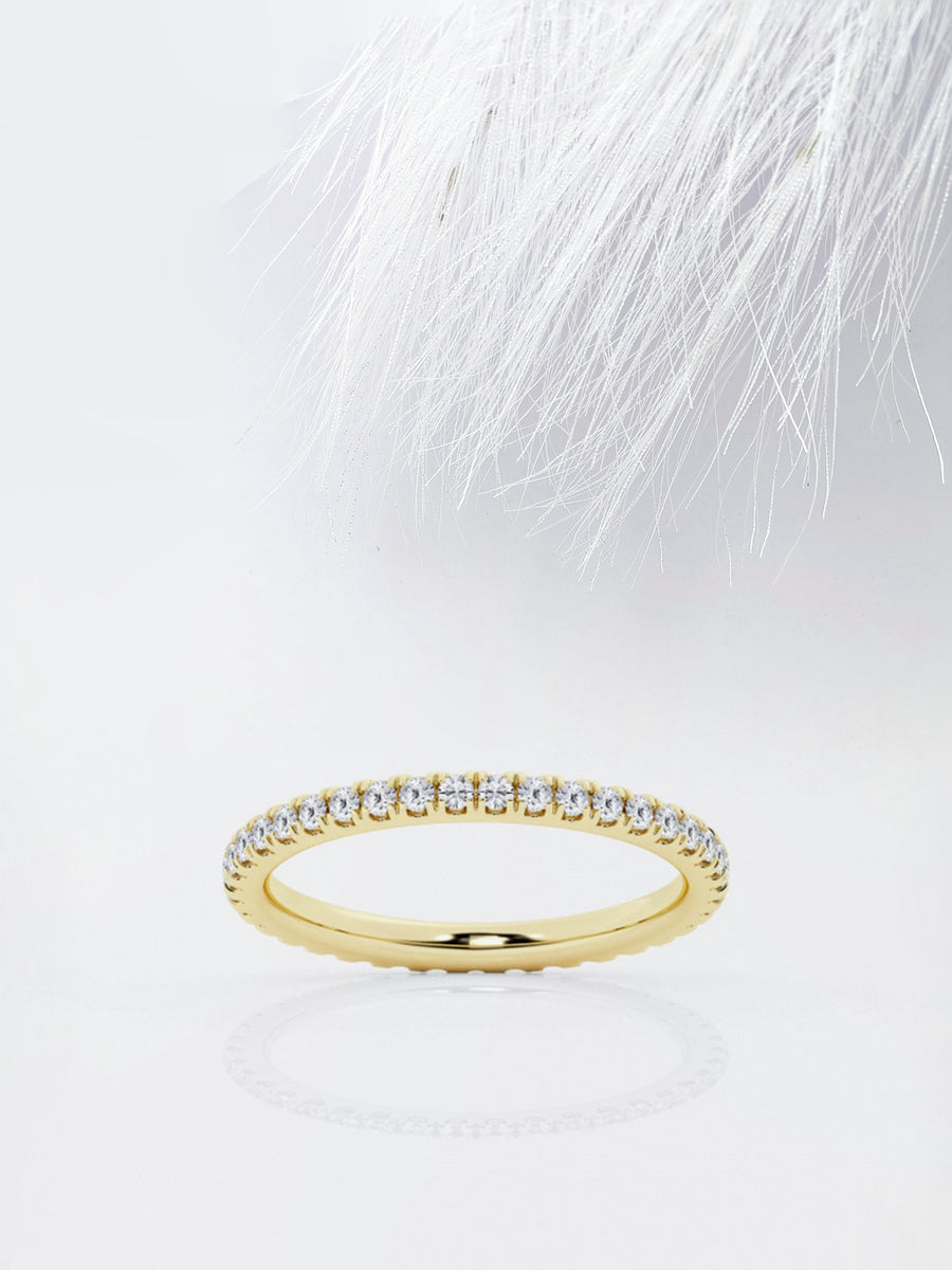 Round FG - VS2 Lab Grown Diamond Full Eternity Dainty Band - Doozy Diamonds