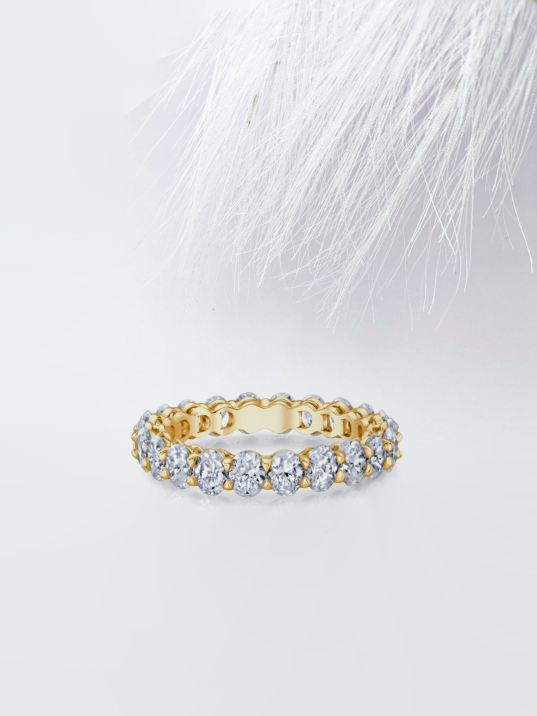 Oval FG - VS1 Lab Grown Diamond Full Eternity Wedding Band - Doozy Diamonds