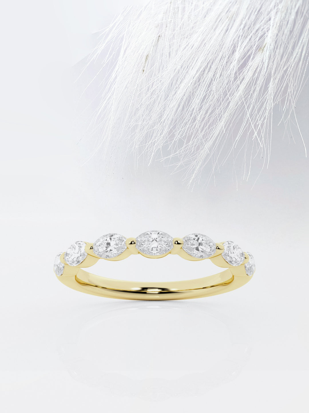 Marquise FG - VS2 Lab Grown Diamond Floating Wedding Band - Doozy Diamonds