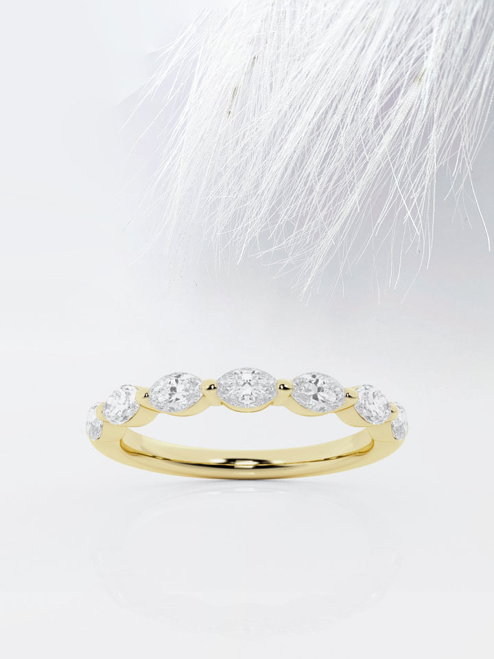 Marquise FG - VS2 Lab Grown Diamond Floating Wedding Band - Doozy Diamonds