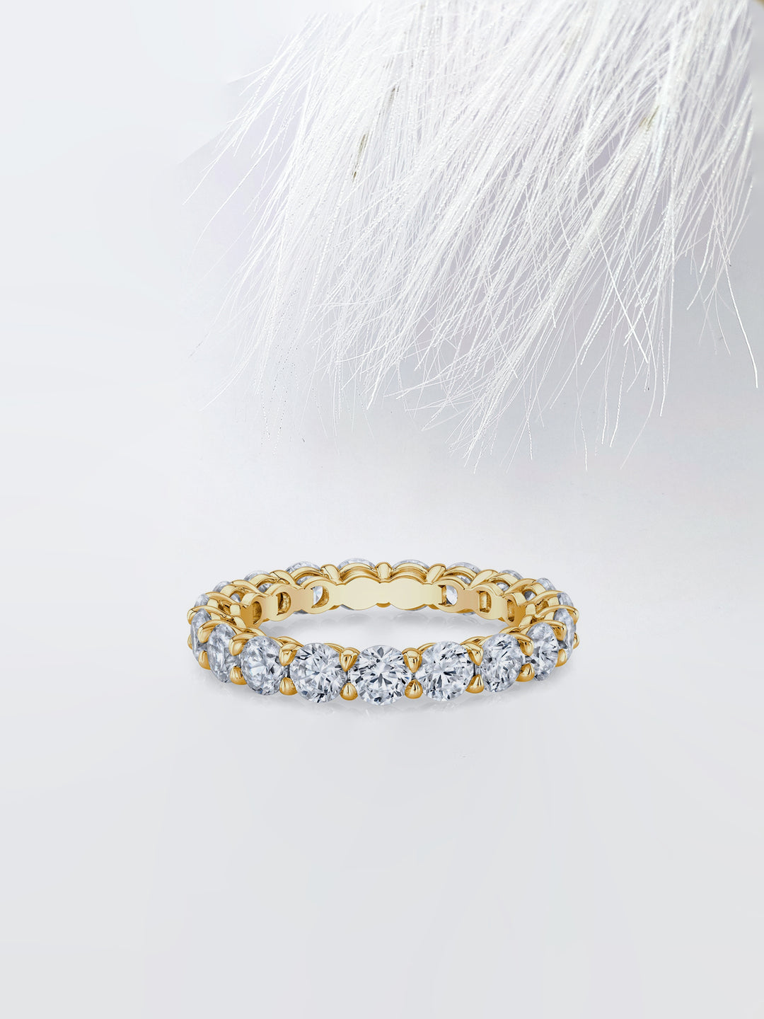 Round FG - VS1 Lab Grown Diamond Full Eternity Dainty Band - Doozy Diamonds