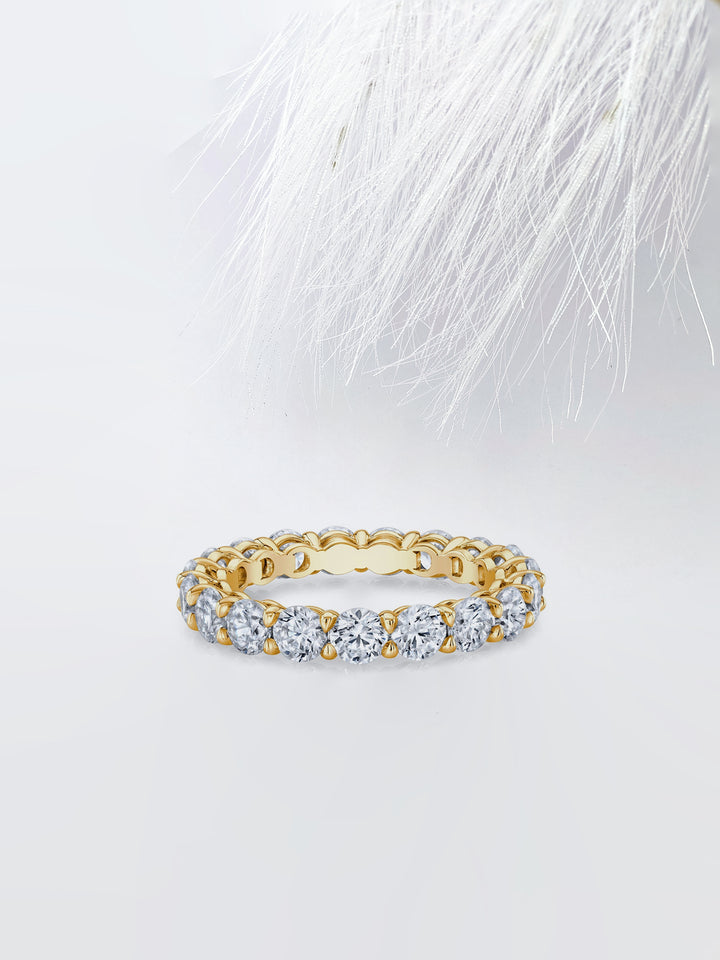 Round FG - VS1 Lab Grown Diamond Full Eternity Dainty Band - Doozy Diamonds