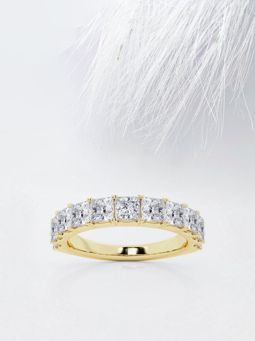 Princess FG - VS2 Lab Grown Diamond Half Eternity Wedding Band - Doozy Diamonds