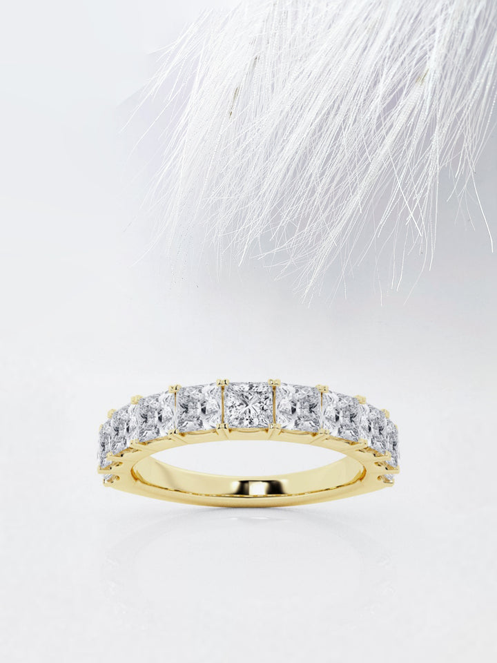 Princess FG - VS2 Lab Grown Diamond Half Eternity Wedding Band - Doozy Diamonds