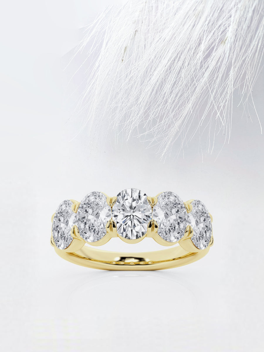 Oval FG - VS2 Lab Grown Diamond Full Eternity Wedding Band - Doozy Diamonds
