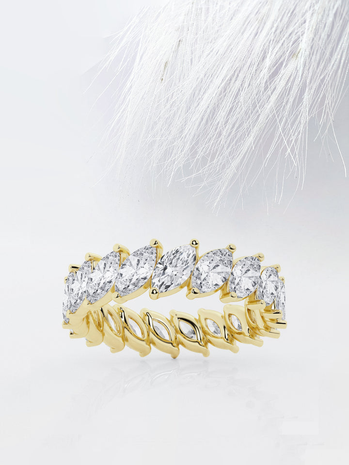 Marquise FG - VS2 Lab Grown Diamond Full Eternity Wedding Band - Doozy Diamonds