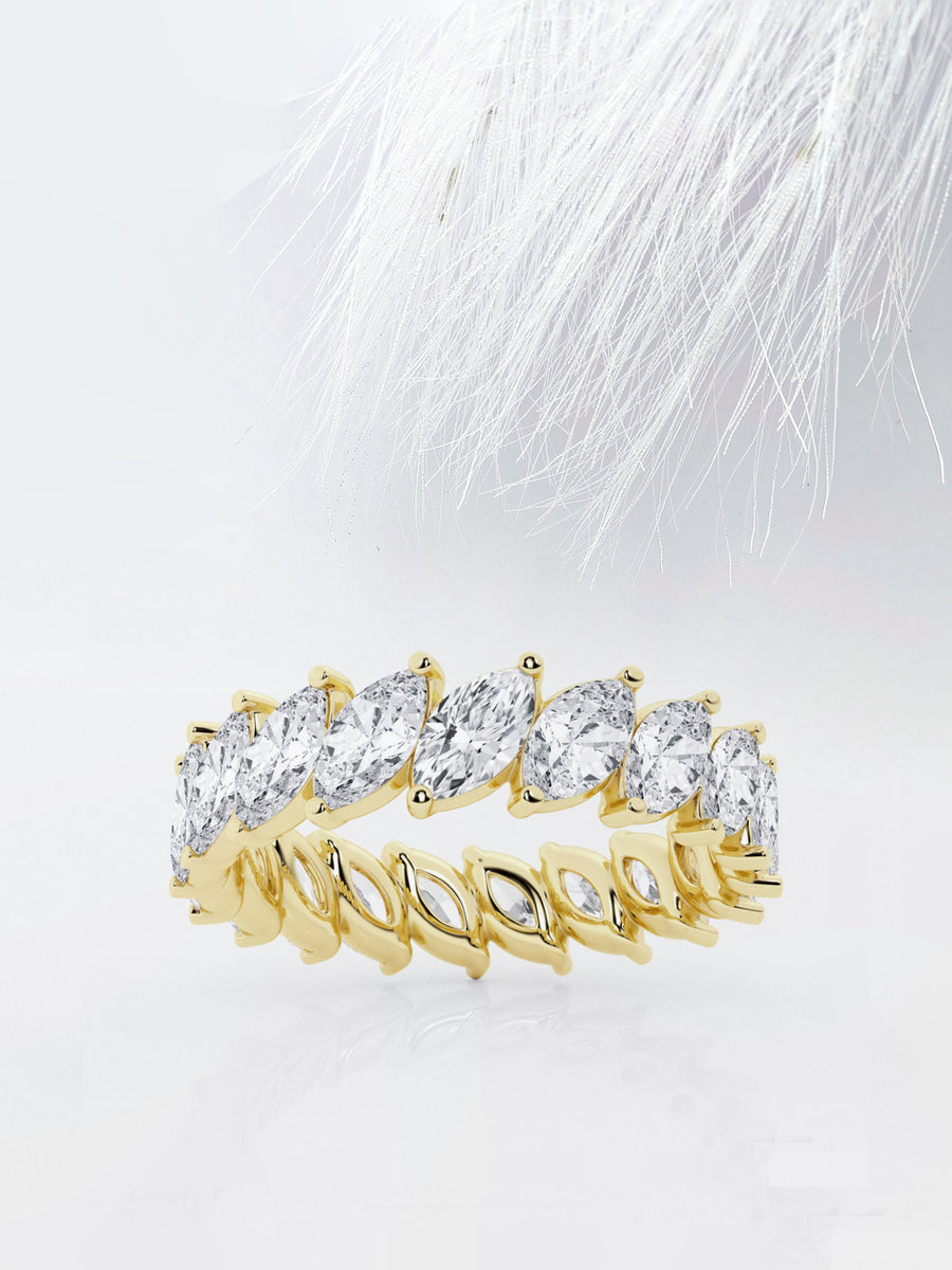 Marquise FG - VS2 Lab Grown Diamond Full Eternity Wedding Band - Doozy Diamonds
