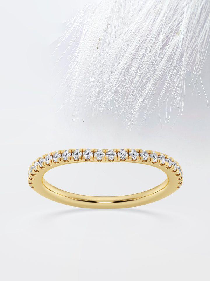 Round FG - VS2 Lab Grown Diamond Half Eternity Wedding Band - Doozy Diamonds
