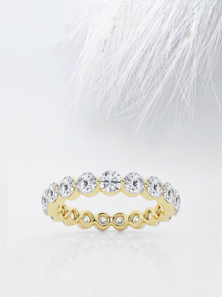 Round FG - VS2 Lab Grown Diamond Full Eternity Wedding Band - Doozy Diamonds