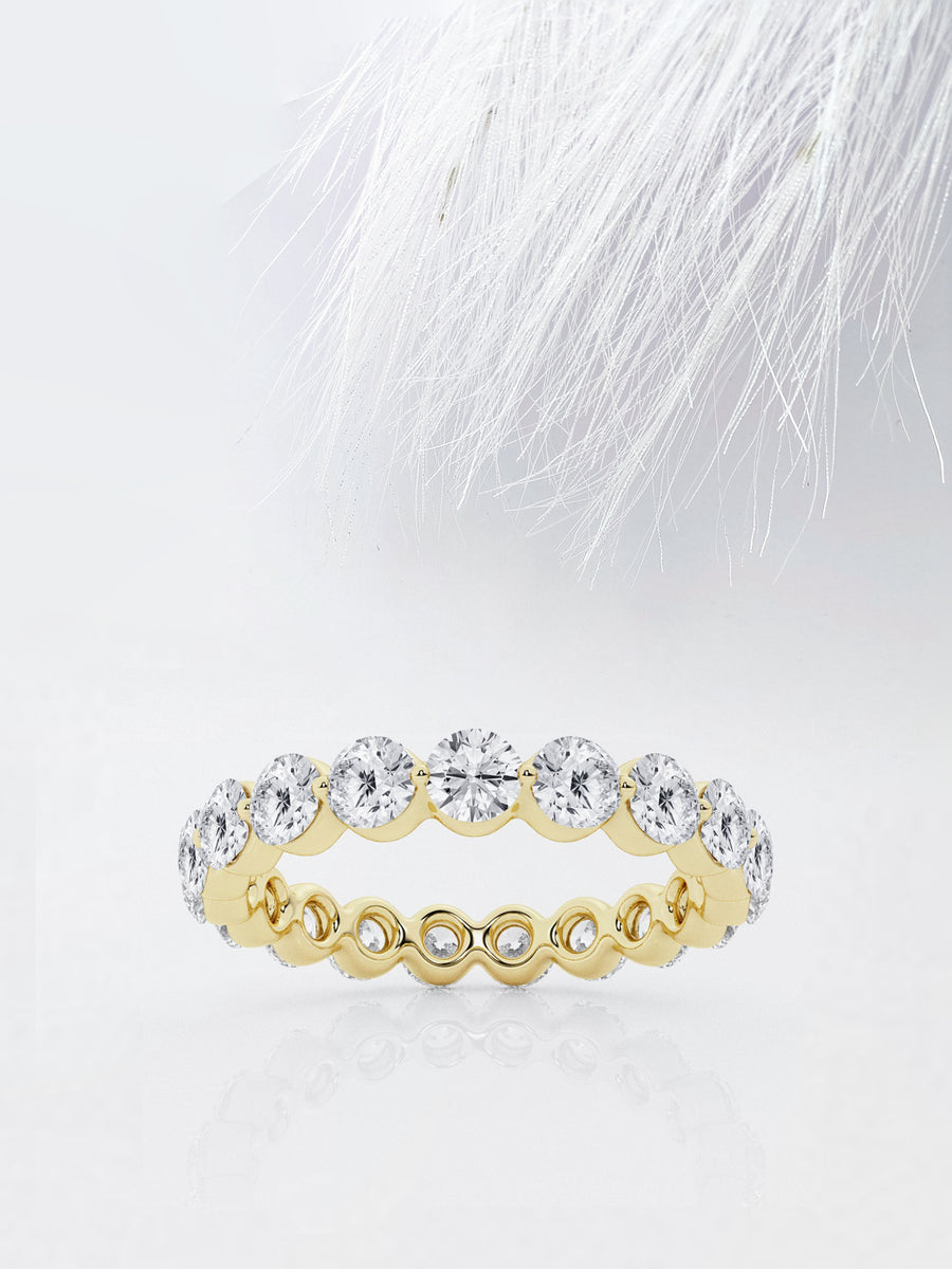 Round FG - VS2 Lab Grown Diamond Full Eternity Wedding Band - Doozy Diamonds