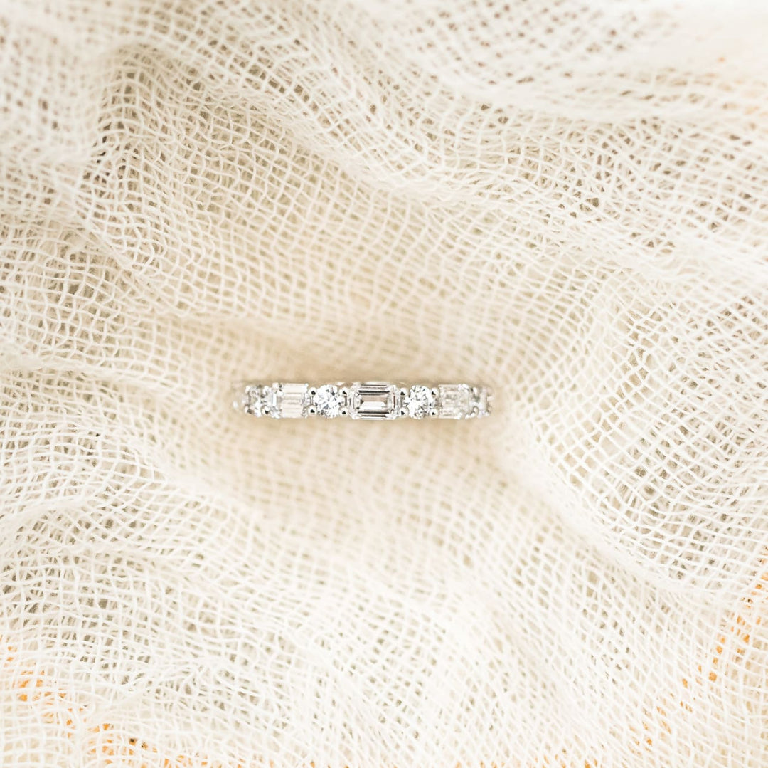 Emerald & Round DE - VS1 Lab Grown Diamond Eternity Band - Doozy Diamonds