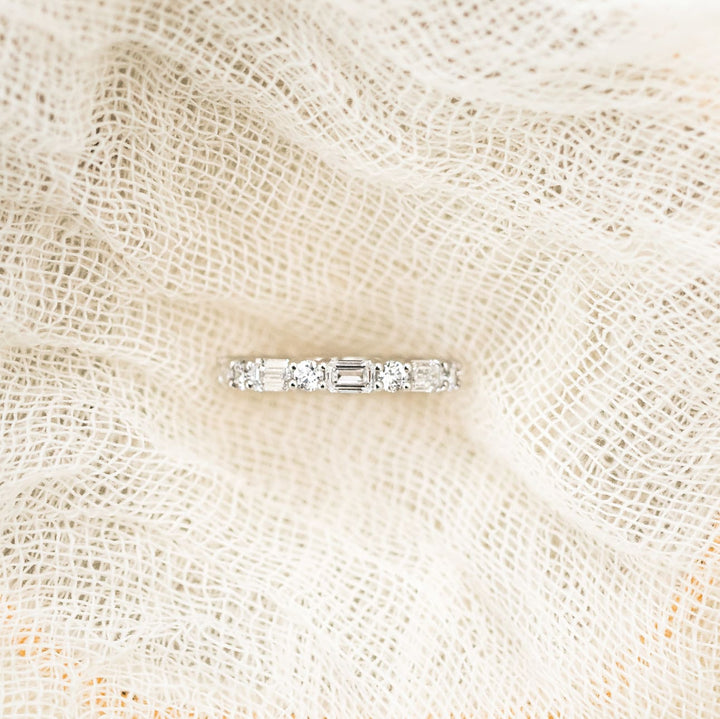 Emerald & Round DE - VS1 Lab Grown Diamond Eternity Band - Doozy Diamonds