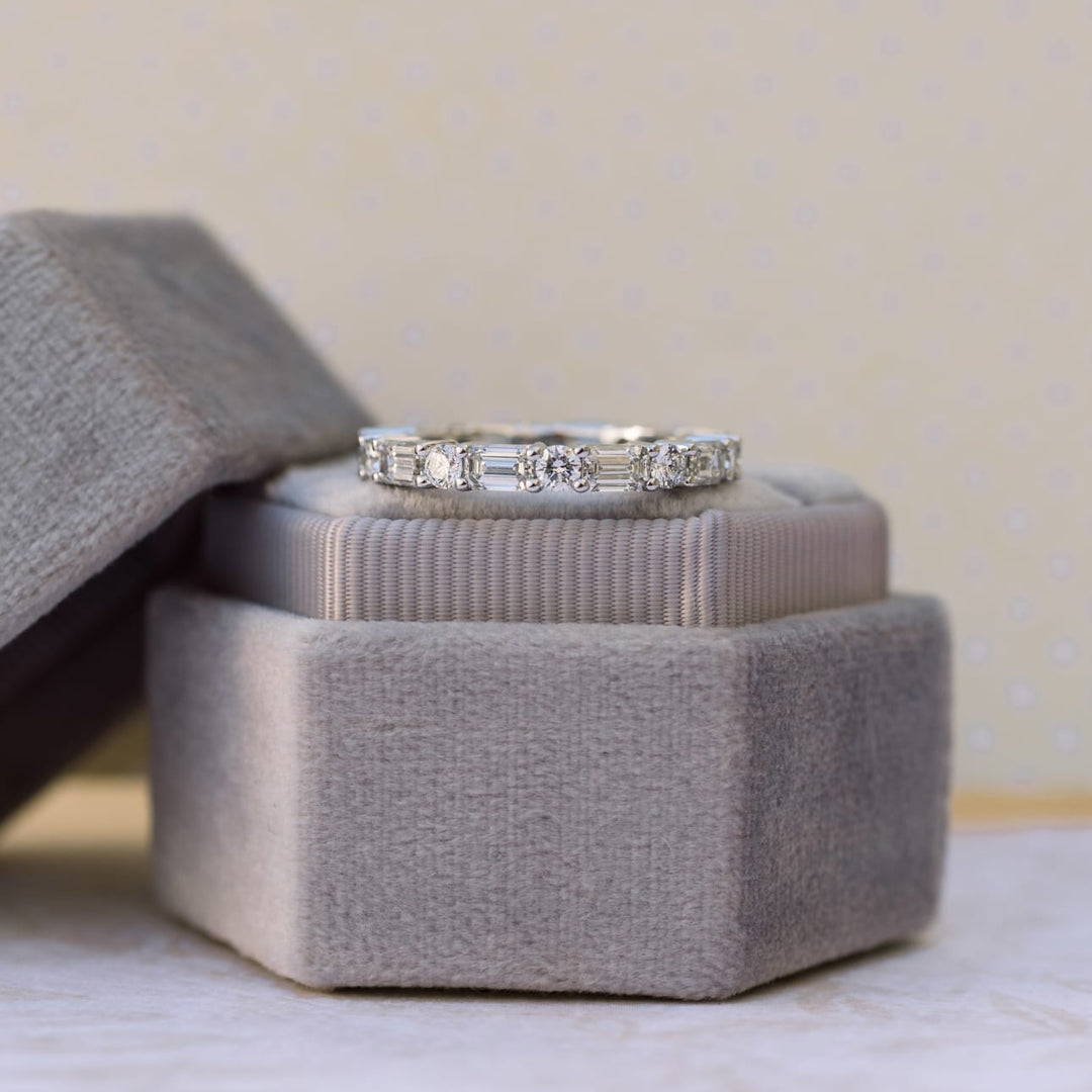 Emerald & Round DE - VS1 Lab Grown Diamond Eternity Band - Doozy Diamonds