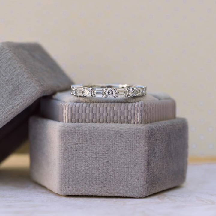 Emerald & Round DE - VS1 Lab Grown Diamond Eternity Band - Doozy Diamonds