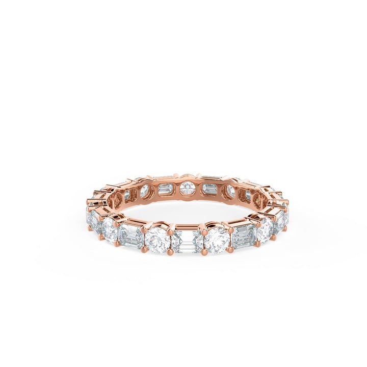 Emerald & Round DE - VS1 Lab Grown Diamond Eternity Band - Doozy Diamonds