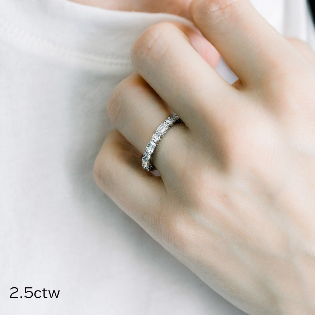 Emerald & Round DE - VS1 Lab Grown Diamond Eternity Band - Doozy Diamonds