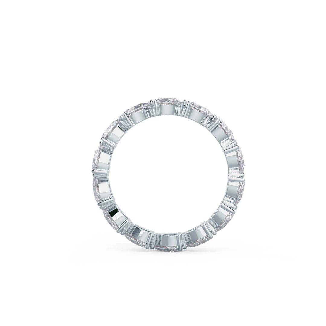 Pear Cut East - West DE - VS1 Lab Grown Diamond Full Eternity Wedding Band - Doozy Diamonds