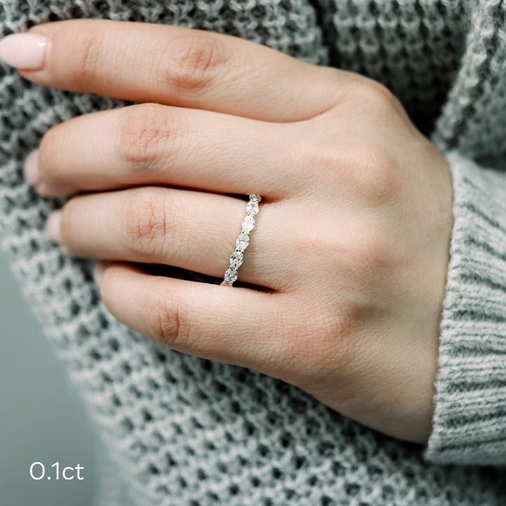 Oval DE - VS1 Lab Grown Diamond Full Eternity Wedding Band - Doozy Diamonds