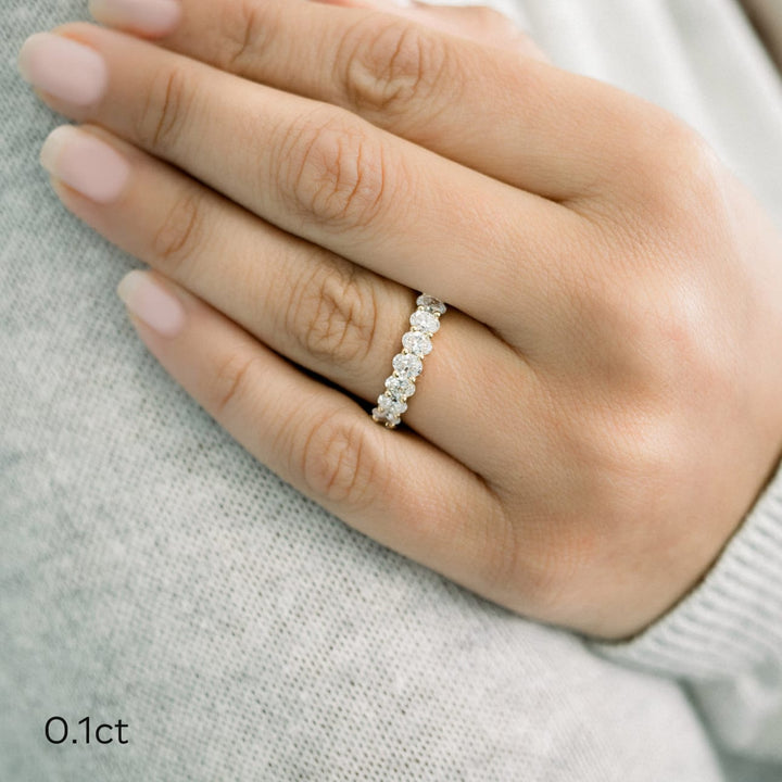Oval DE - VS1 Lab Grown Diamond Full Eternity Wedding Band - Doozy Diamonds
