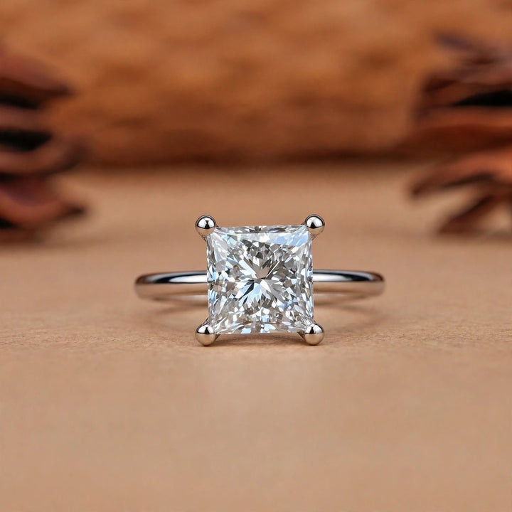 2.0CT Princess Solitaire Lab Grown F/VS2 Diamond Engagement Ring