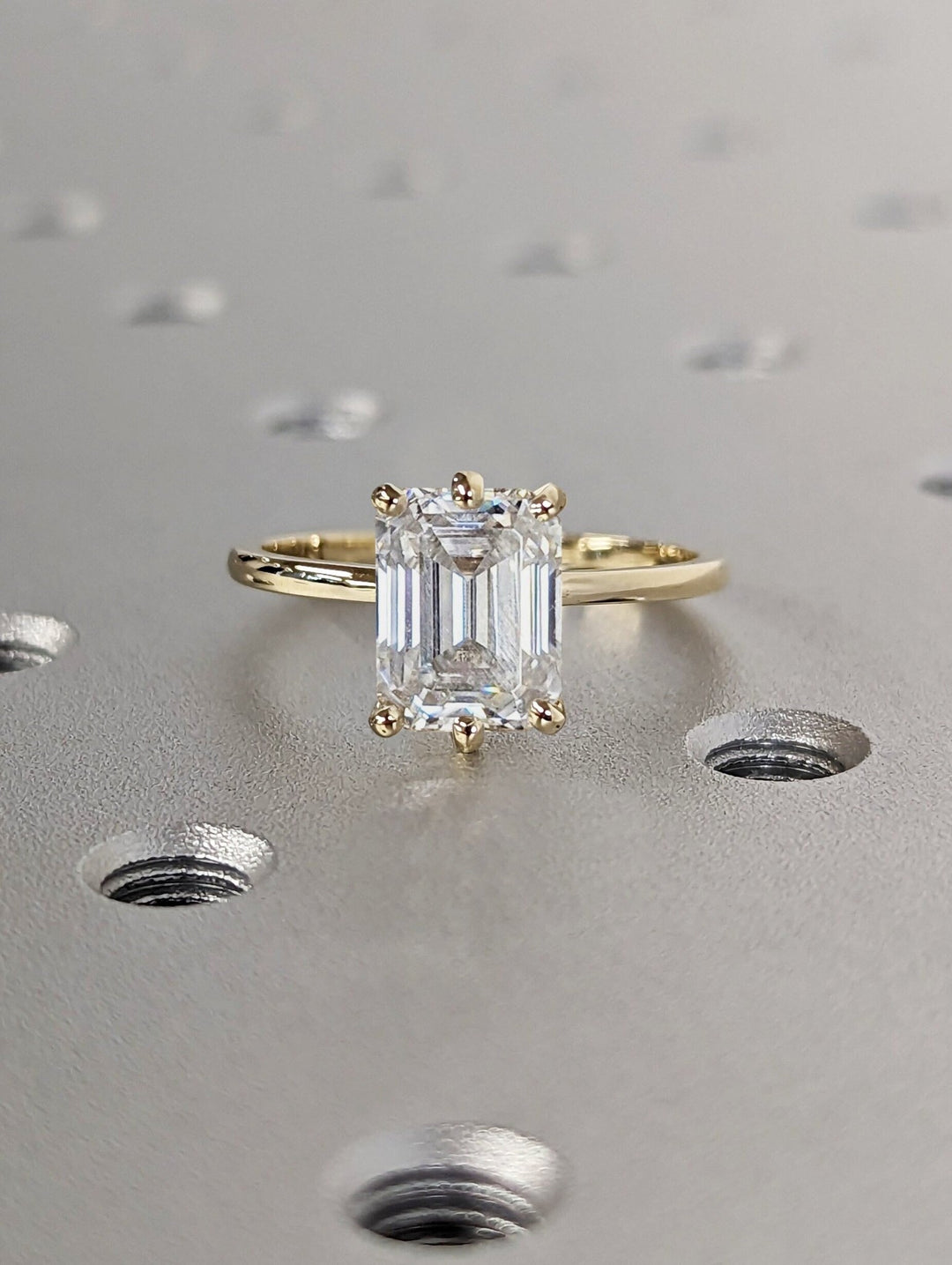 2.0CT emerald cut solitaire engagement ring available to buy now