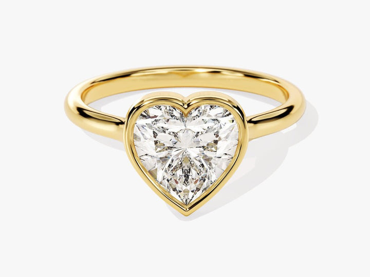 2.0CT heart cut bezel engagement ring available to buy now