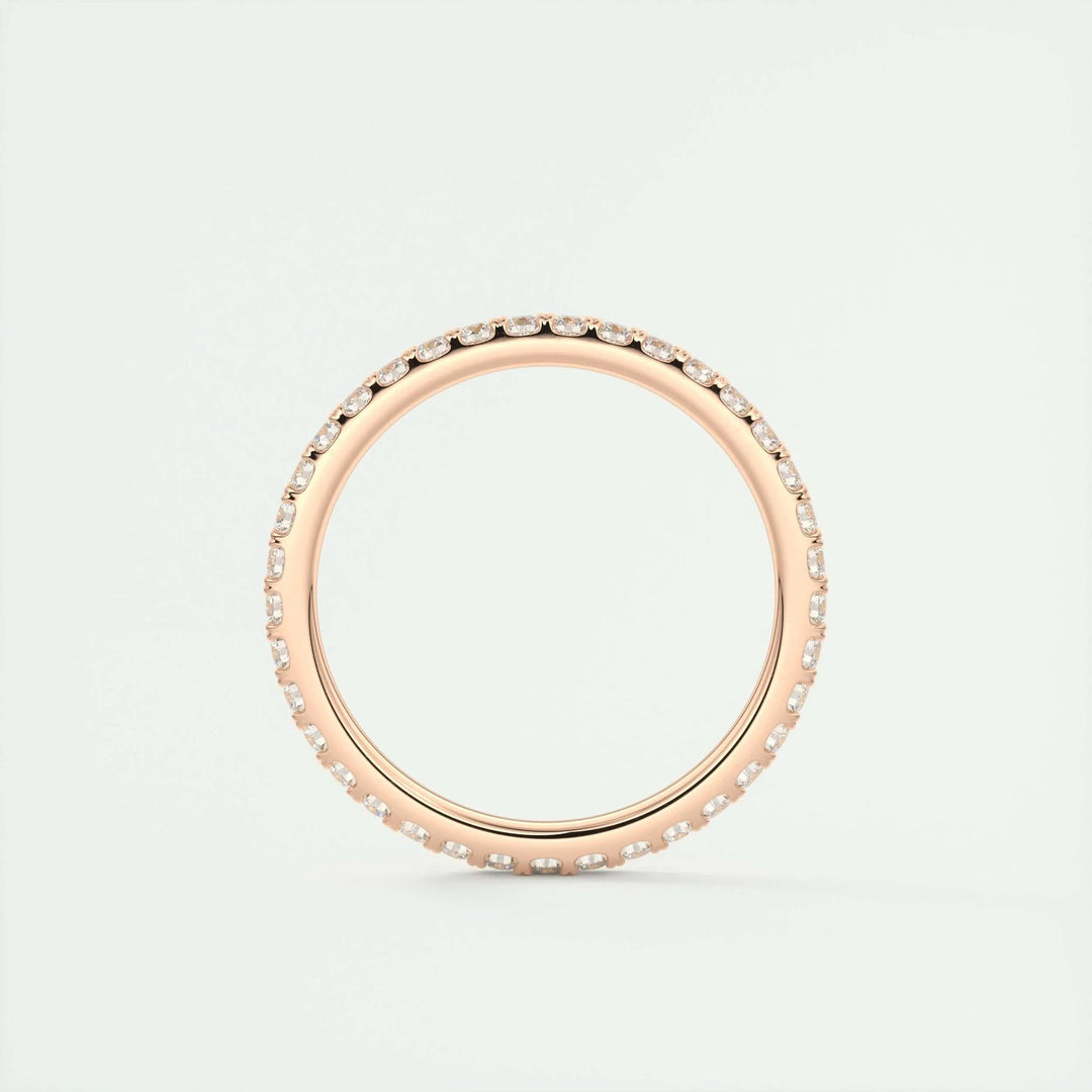 Handcrafted Round Brilliant diamond wedding band