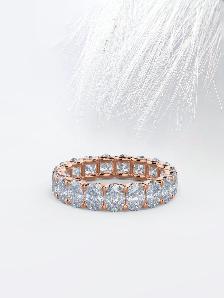 Oval DE - VS1 Lab Grown Diamond Full Eternity Wedding Band - Doozy Diamonds