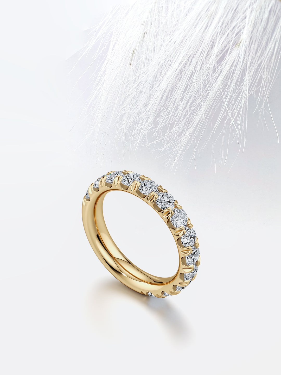 Round FG - VS1 Lab Grown Diamond Half Eternity Wedding Band - Doozy Diamonds