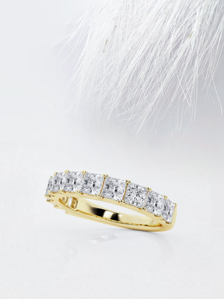 Princess FG - VS2 Lab Grown Diamond Half Eternity Wedding Band - Doozy Diamonds