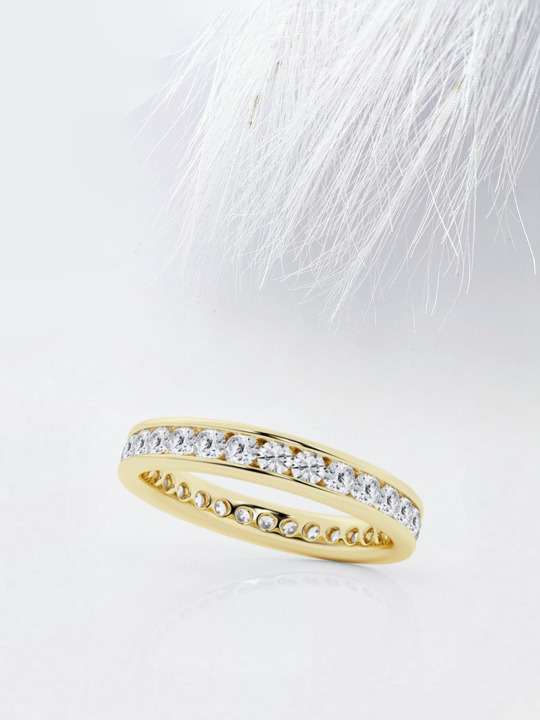 Round FG - VS2 Lab Grown Diamond Channel Set Wedding Band - Doozy Diamonds